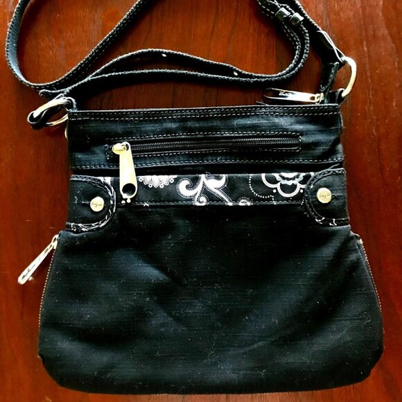 thirty-one Handbags - Thirty One Cloth Crossbody Bag with depth expandable